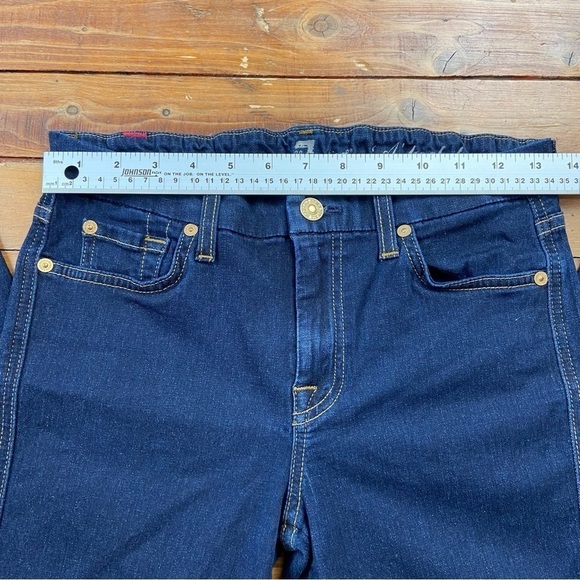 7 for all Mankind A pocket bootcut jeans soft ripped bottom leg high rise size28 - Picture 12 of 15